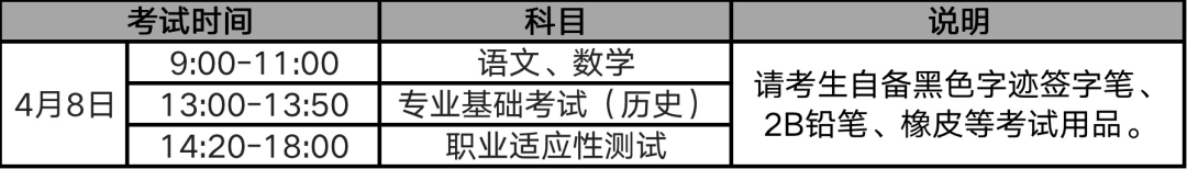 2023年河北省普通高职单招考试八类考试安排